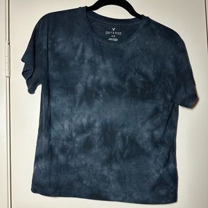 American Eagle Outfitters Soft & Sexy Rib Tie Dye navy shirt in size medium